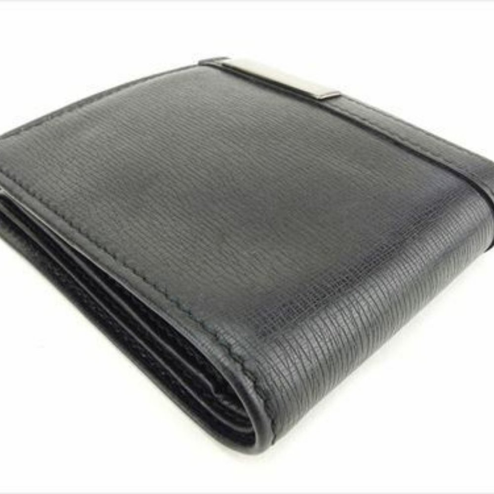 Gucci Wallet Purse Bifold Black leather Woman unisex Authentic Used - Picture 8 of 8